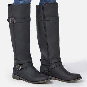 Ride Around Faux Leather Boot - Black